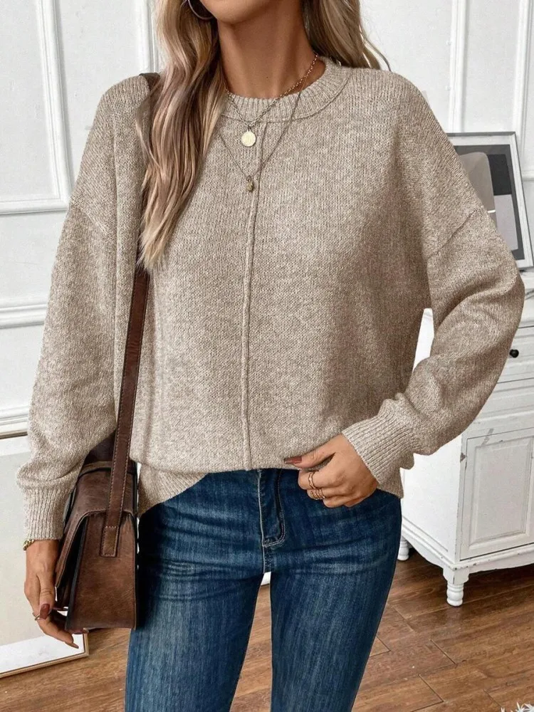 

New Fall/winter Loose And Fashionable Knitted Women's Top,Women's Sweater,Woman Clothing,Women's Long Sleeve Top,Pullovers