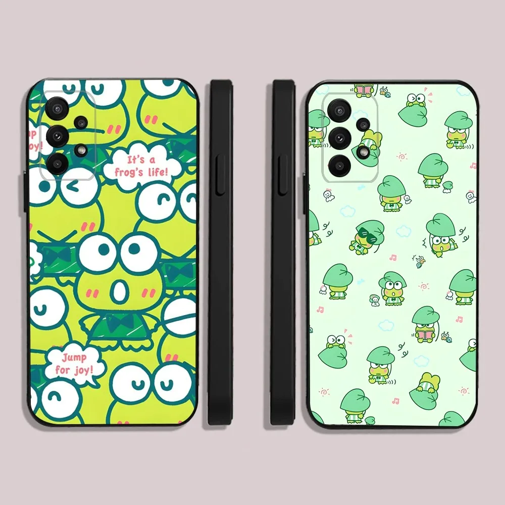 

Чехол для телефона Kero Keroppi Frog для Samsung S24,23,22,30,21,10,9,Ultra,Plus,Lite,FE,5G, черный мягкий чехол
