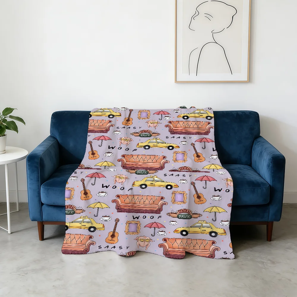 Classic TV F-Friends-ES Blanket Flannel Warm Soft Throw Blanket For Room Sofa Childish Birthday Gifts