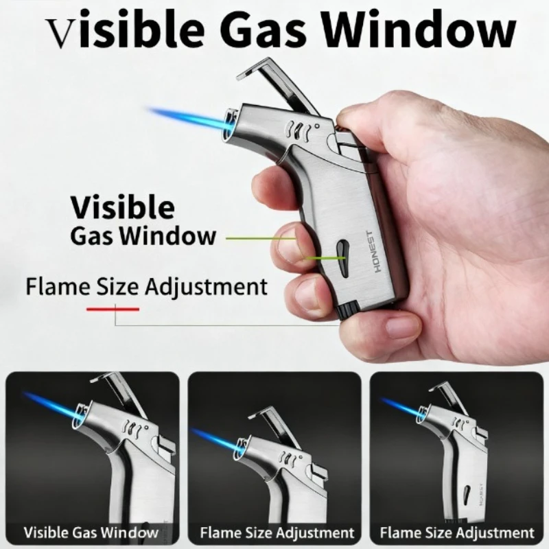 

Butane Jet Lighter - Windproof Inflatable Spray Gun, Versatile Tool for Cigar, Mosquito Coil, Moxibustion & Outdoor Smoking