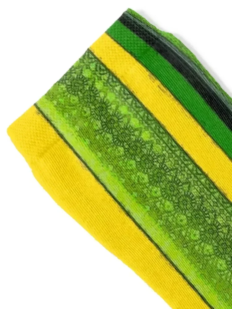 Low-Rider Hood - Green/Yellow Socks japanese fashion Wholesale moving stockings Children's Luxury Woman Socks Men's