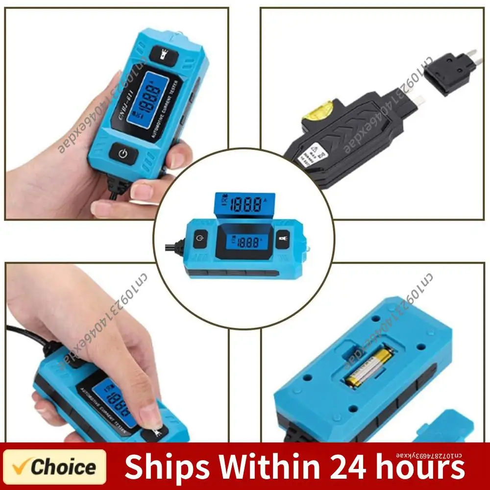 

High-Precision Current Tester with LED Display Lighting 20A 48V Car Relay Fuse Blade Checker for Electrical Diagnostics