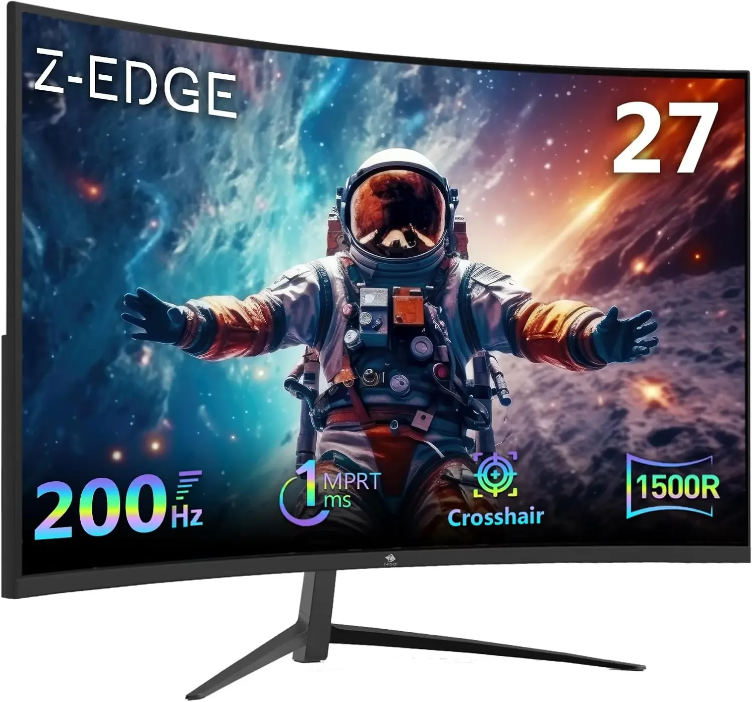 

Z-Edge 27 inch Curved Gaming Monitor, FHD 1080P 200Hz 165Hz 144Hz Curved 1500R PC Monitor, MPRT 1ms, FreeSync, Low Blue Light, 3