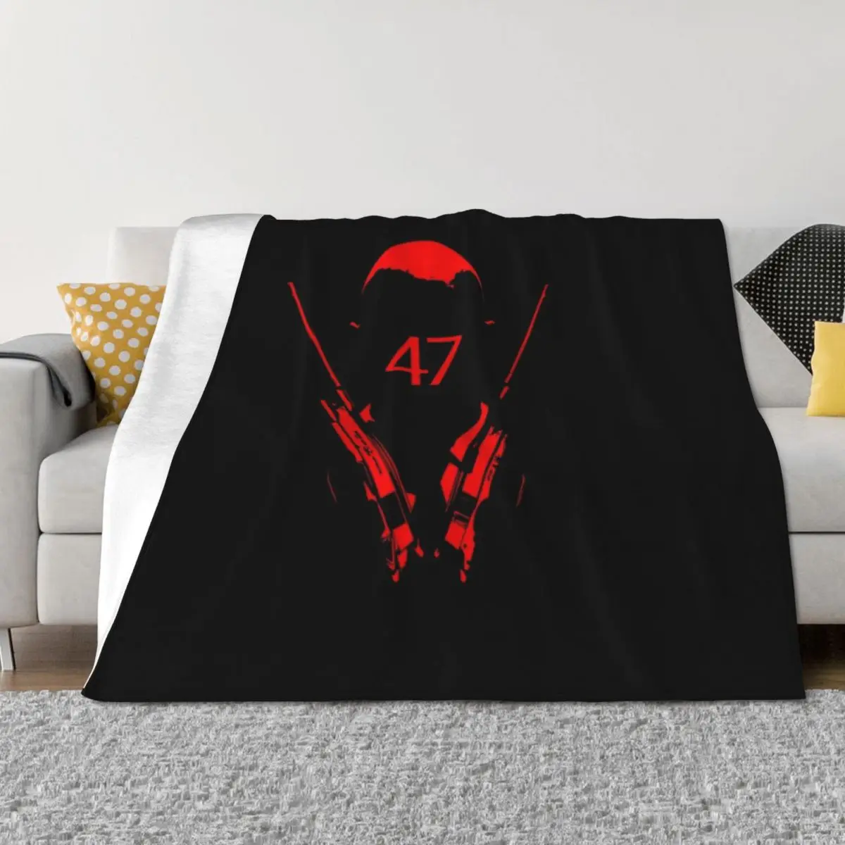 

47 agent hitman Throw Blanket Large Beautifuls anime christmas decoration Blankets