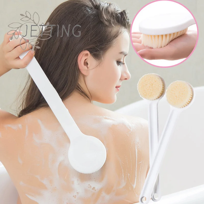 

Hot Long Handle Back Brush For Shower Soft Bristles Body Exfoliating Bath Brush Skin Health Shower Back Scrubber Bath Supplies