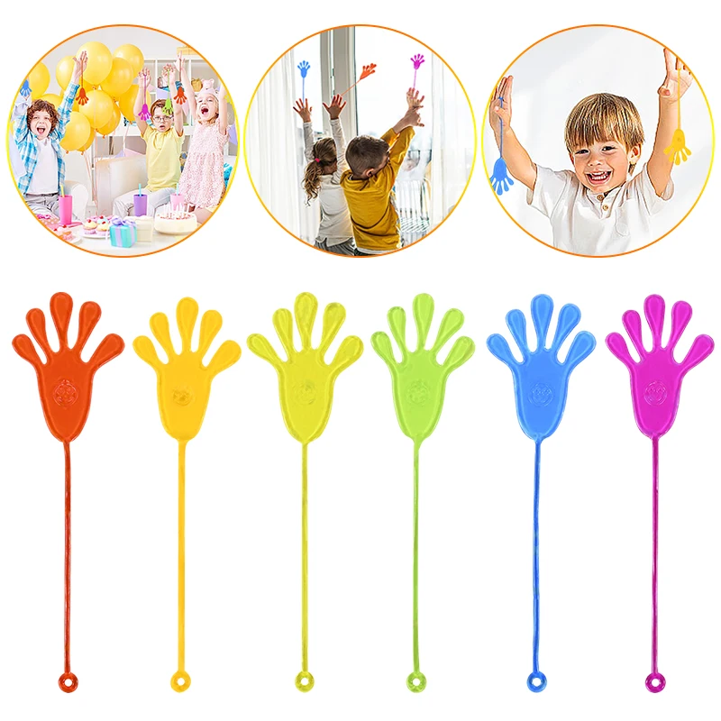 5-50Pcs Funny Sticky Hands Stretchable Palm Kids Novelty Toy Birthday Party Favors Guests Gift Goodie Pinata Filler Christmas