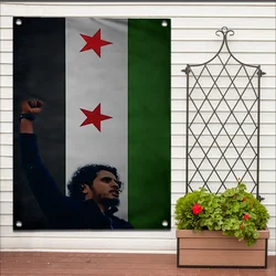 S-Syrian Revolution Flag Outdoor Garden Flags For Family Group Photo Living Room Home Dorm Wall Art Decor Banner