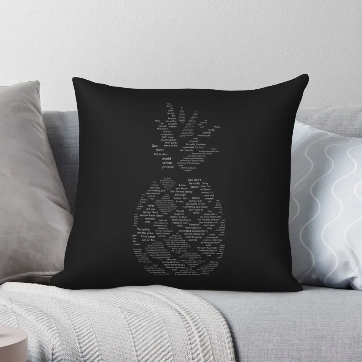 Psych Quotes Pineapple Square Pillowcase Polyester Linen Velvet Printed Zip Decor Room Cushion Cover 18