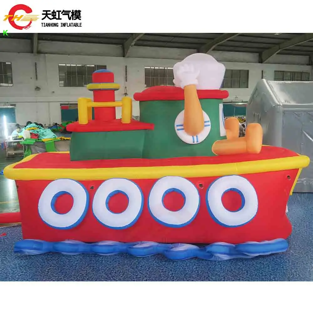 Schneller Versand 6m Riesiges Aufblasbares Dampfschiff-Modell Aufblasbares Boot Replik zur Dekoration