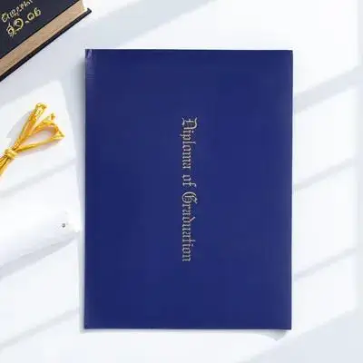 مجلد دبلوم نمط الكتاب غطاء واحد A4 درجة حامل زوايا الساتان صفحات بلاستيكية وثائق توجيه متعددة الاستخدامات