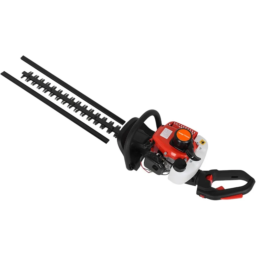 

24 Inch Hedge Trimmer Cordless, 26CC 2-Cycle Gas Hedge Trimmer with Dual Action Blade, Gas Powered Shrubs Trimmer Bush Cutter, H