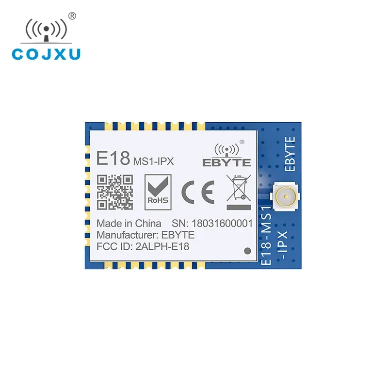 CC2530 2,4G Zigbee RF Беспроводной модуль 4 дБм IOT SOC Интерфейс IPEX Сетевые данные Беспроводной передатчик Приемник E18-MS1-IPX CC2530 2,4G Zigbee RF Беспроводной модуль 4 дБм IOT SOC Интерфейс IPEX Сетевые данные Беспроводной передатчик Приемник E18-MS1-IPX