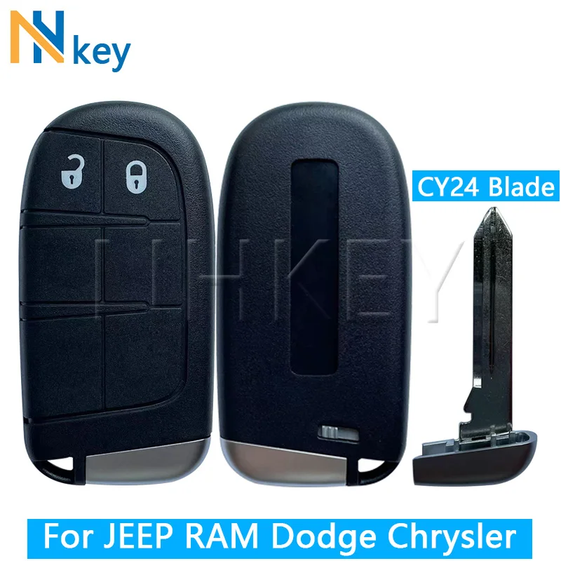 

NH ключ для Jeep Grand Cherokee Dodge Ram 1500 Journey Charger Challenger Durango Chrysler 300 2 кнопки дистанционный ключ