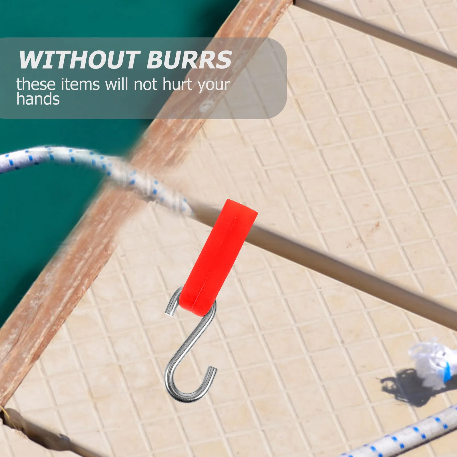 

Floating Wire Clip Durable Stainless Steel Pool Hook Swim Accessory Float Rings Hanger Safe Smooth Surface No Burrs Pool Supply