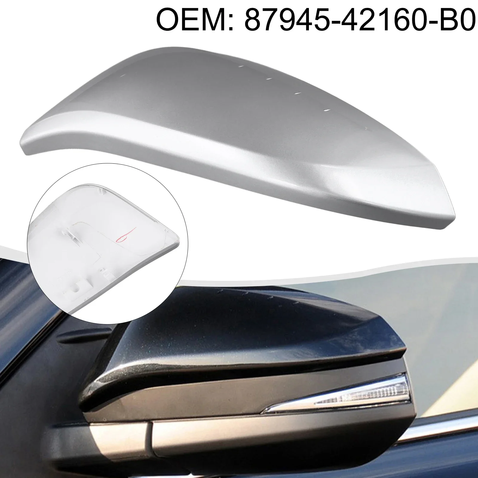 Car Accessories Mirror Cover Vehicle Replacement Parts Non-deformation Feature Replacement Installation For Toyota 14-23