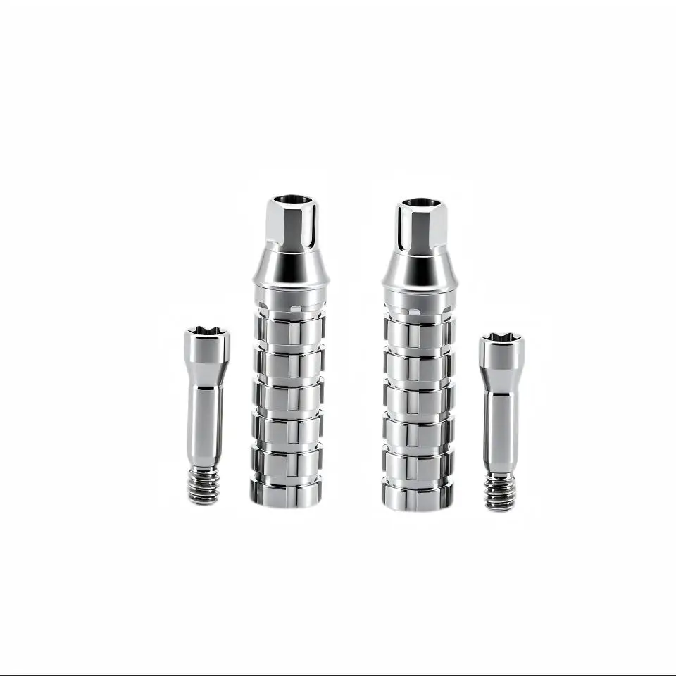 10Pcs Dental Temporary Cylinder Abutment Provisional Sleeve Fit Multi Unit System Screw Retained Implant Restoration Kit