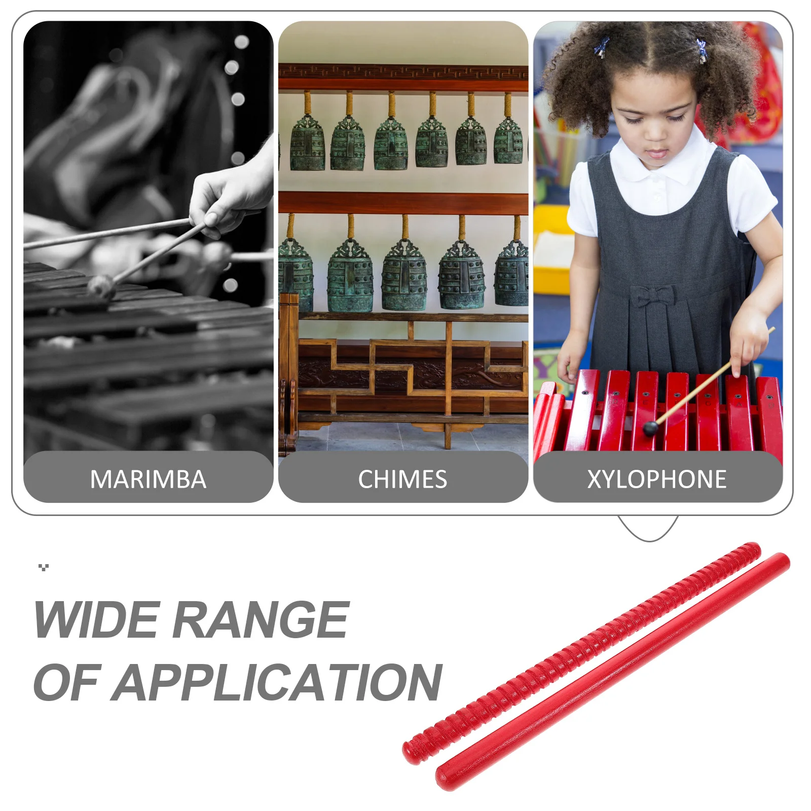 

2pcs Wooden Rhythm Sticks Kids Musical Instrument Classroom Percussion Tool Music Education Aid Toddler Plaything Portable Beat