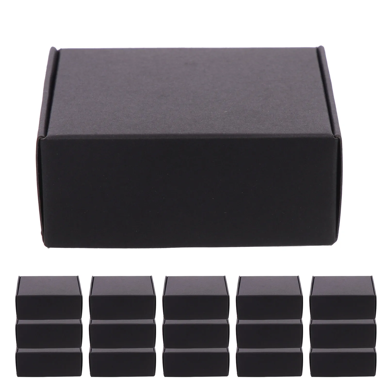 20Pcs Black Mailing Boxes Heavy Duty Paper Delivery Boxes Quick Fold Storage Ready Anti Drop Crush Resistant for Envelopes