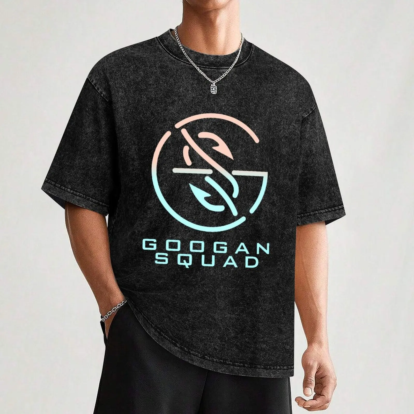 googan sunset fisherman pocket T-Shirt Fashion Letter Print T-Shirt view 3