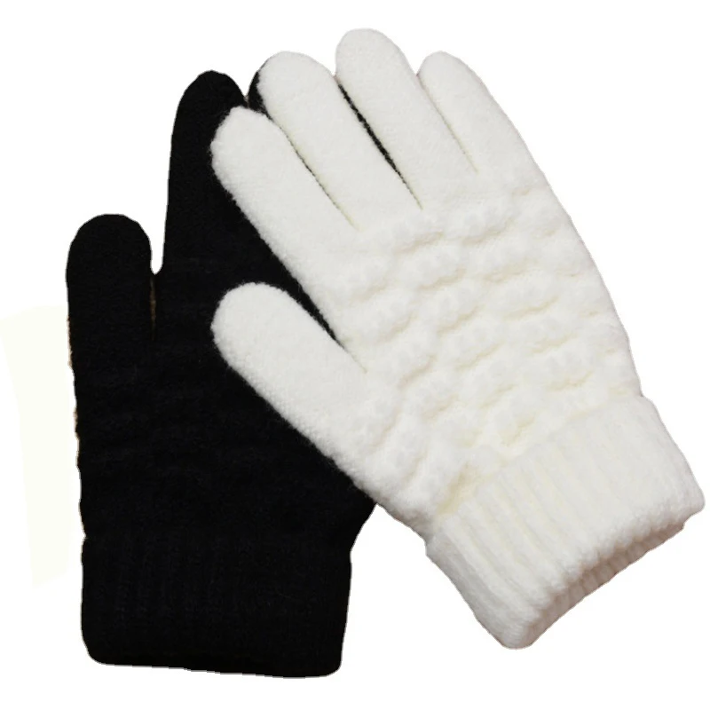 Autumn Winter Warm Baby Gloves  Warm Winter Gloves Children Stretch Mittens Boy Girl Infant Solid Children\'s Gloves 8-15 Years