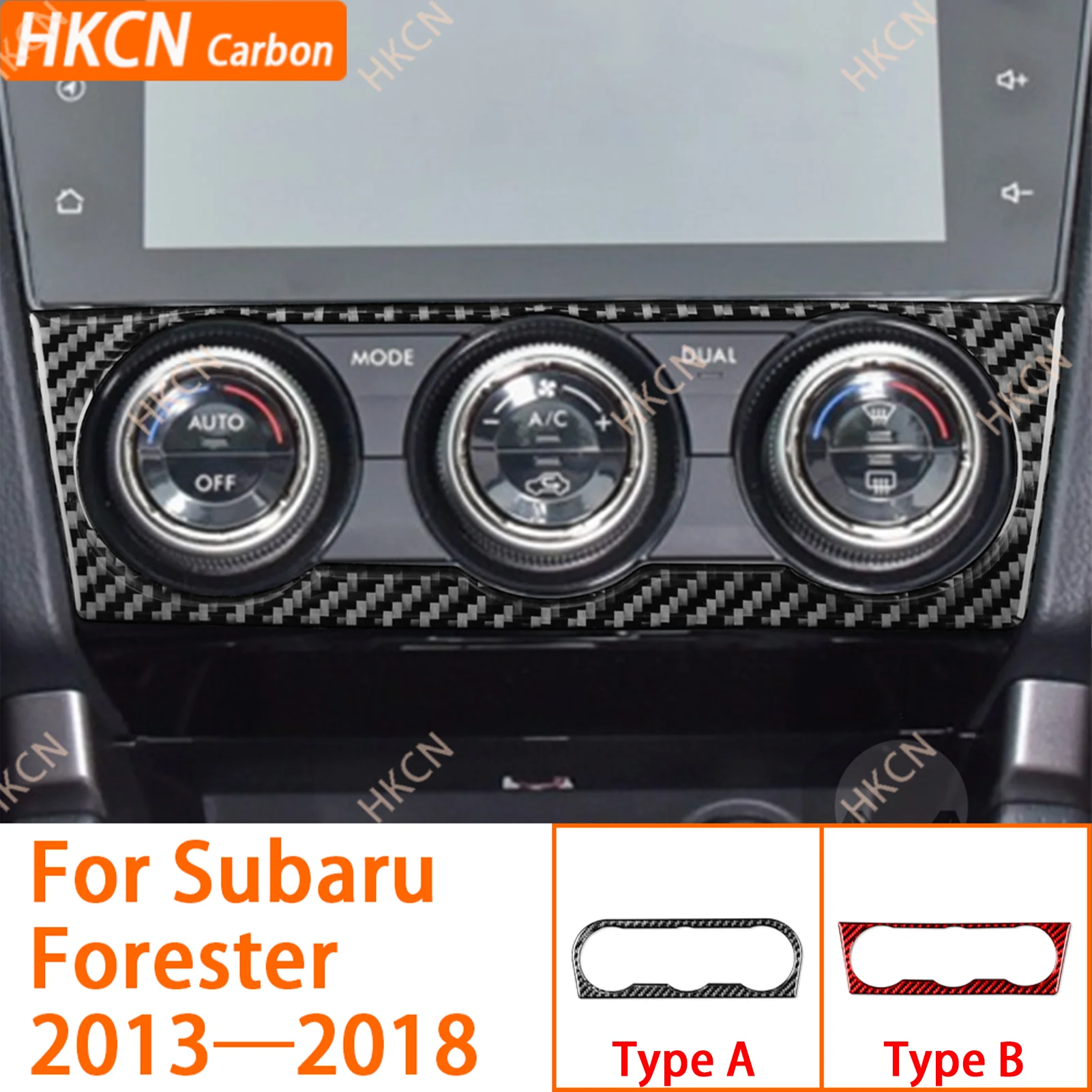 For Subaru Forseter 2013—2018 Carbon Fiber Air Conditioning Control Panel decorative cover Car Interior Accessories Sticker