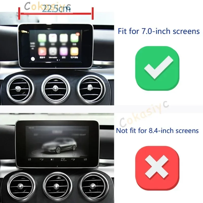 لمرسيدس بنز GLC 2016 2017 2018 2019 C253 X253 حامل هاتف السيارة 7 بوصة شاشة قاعدة ثابتة الملاحة حامل شحن لاسلكي
