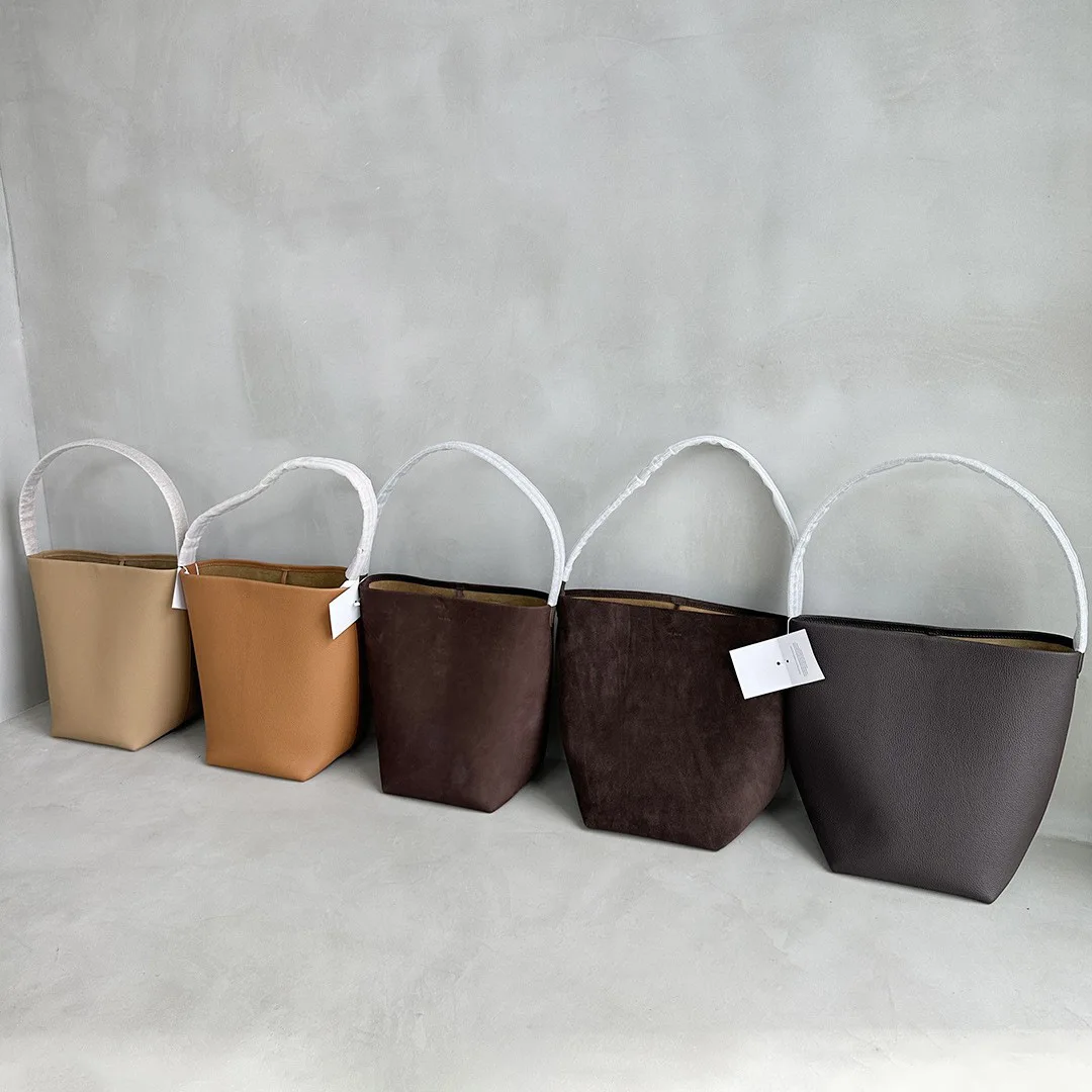 

Dave&di Minimalist French Retro Soft Leather Bucket Bag Women's Bag Large Capacity Tote Bag Underarm Bag Handheld Shoulder Bag