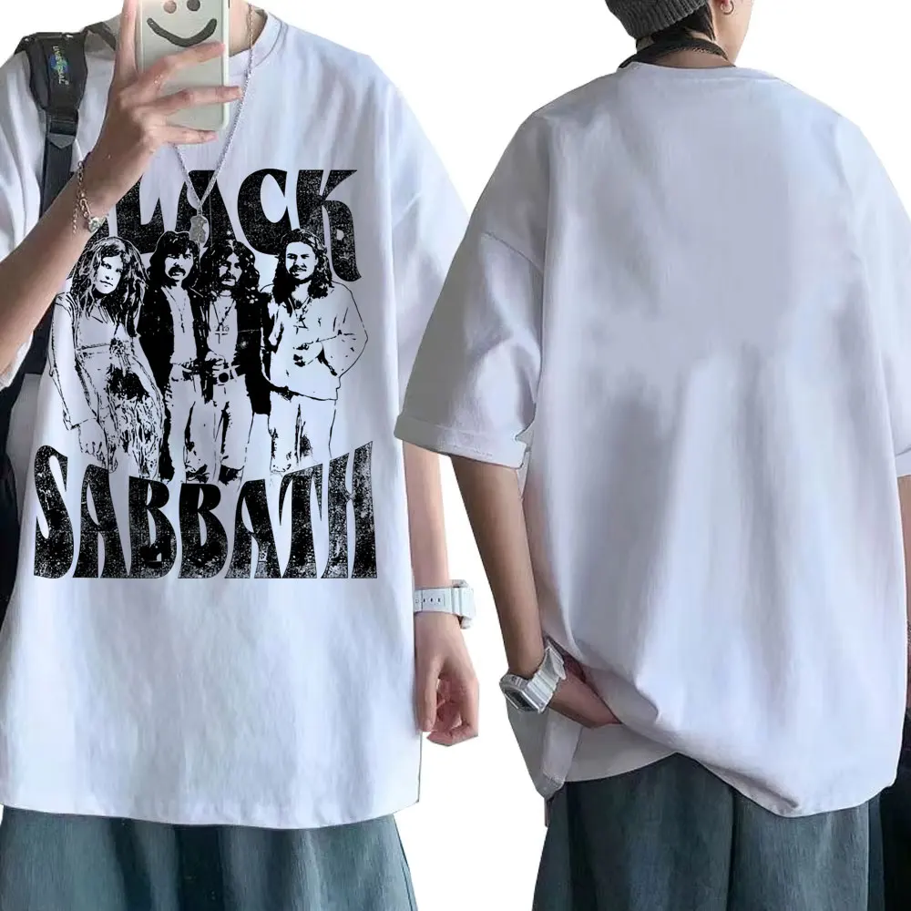 

Hot Heavy Metal Rock Band Black Sabbath Graphic T-shirt Men Women Fashion Gothic Oversized T Shirt Male Vintage Punk Streetwear