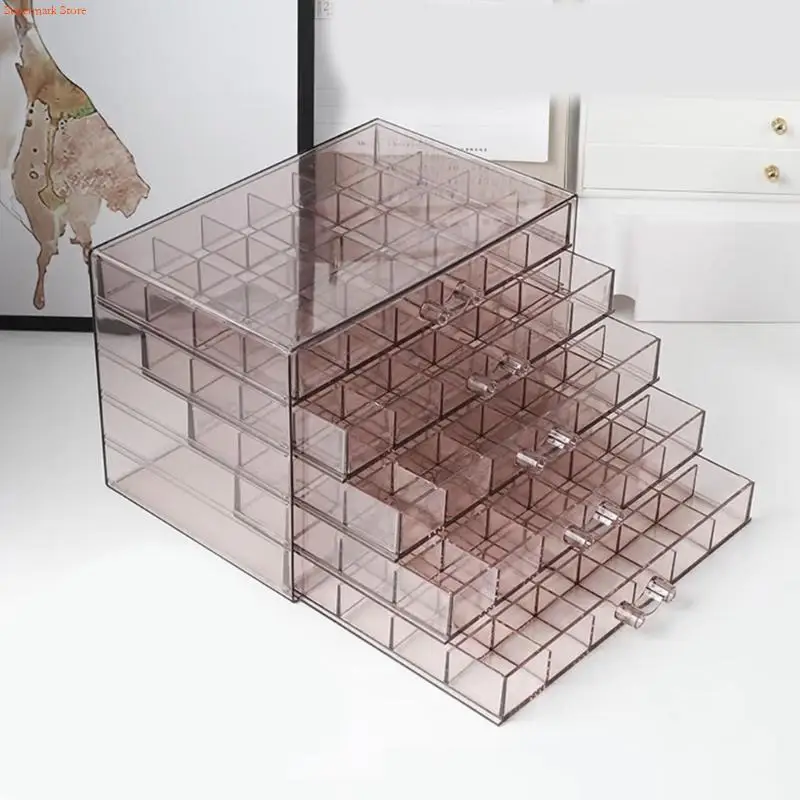Q5WE Acrylic Jewelry Box with 5 Drawers for Convenient Storage and Access Clear Acrylic Women Accessories Storage Case