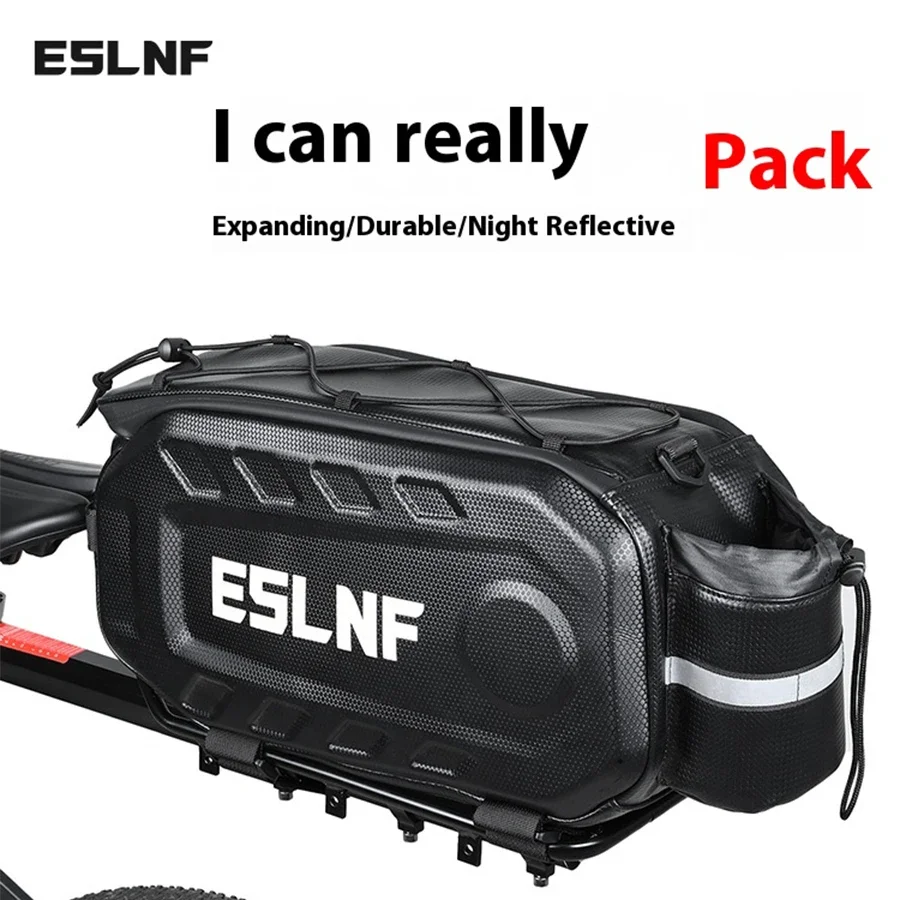 ESLNF Bicycle Trunk Bag Hard Shell Rack Bag Waterproof Large Capacity Multifunctional Travel MTB Road Bike Bicycle Accessories