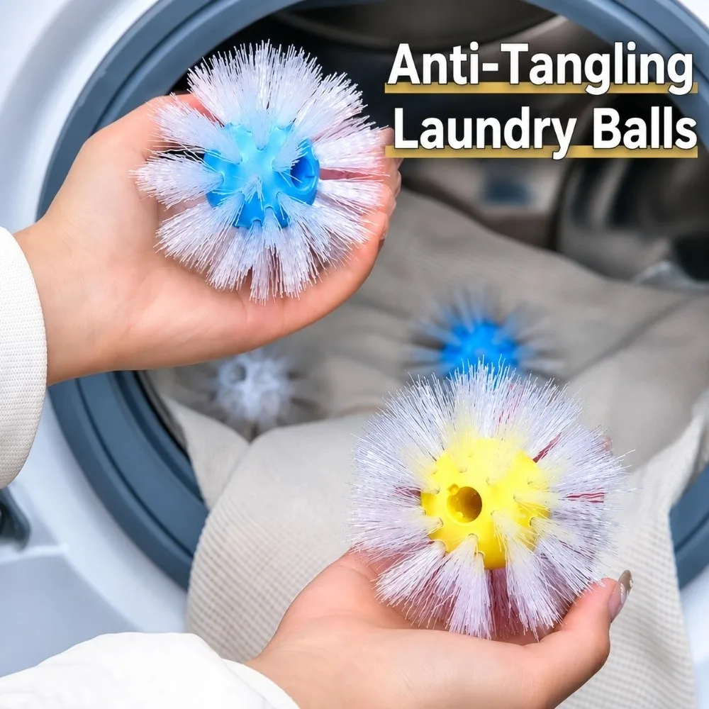 1PC No Installation Washing Machine Shoe Ball Spherical Shape Stiff Bristle Shoe Cleaning Ball Durable Bristles