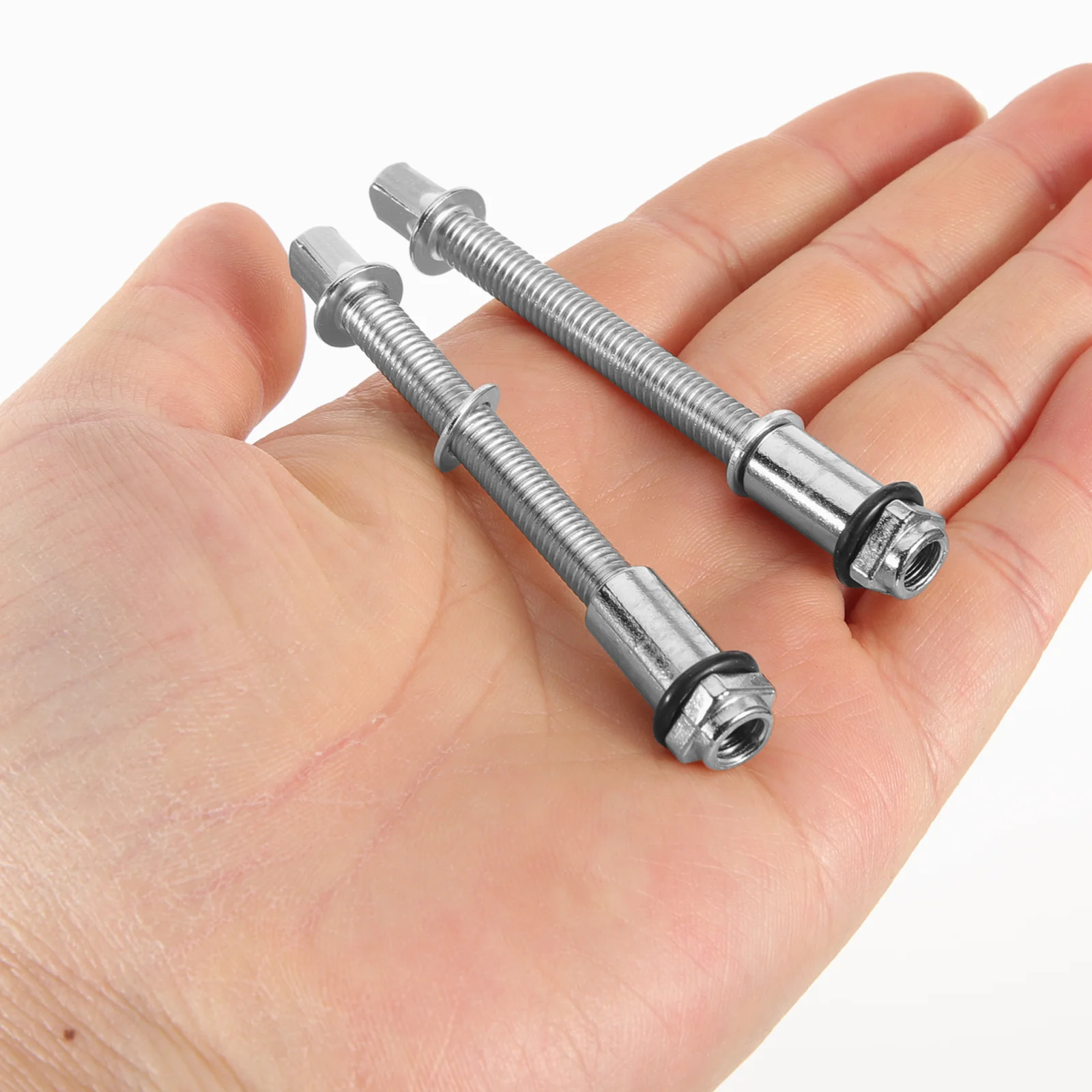 

6pcs Accessories Snare Bass Snare Tension Lug Screws Drum Kit Silver 78mm Tension Rods Drum Screws Lug Hardware