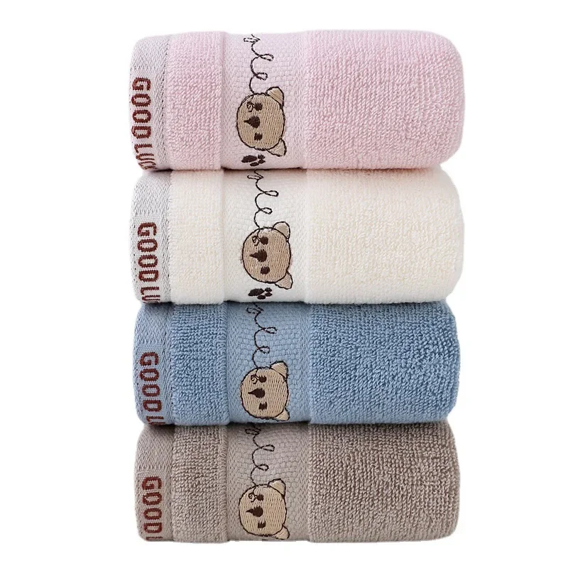 Bath Towel CottonFace Washcloth Cute Cartoon Baby Towels  Bear Hand Wipe Soft Children Towels Kids Newborn Bathing Handkerchief