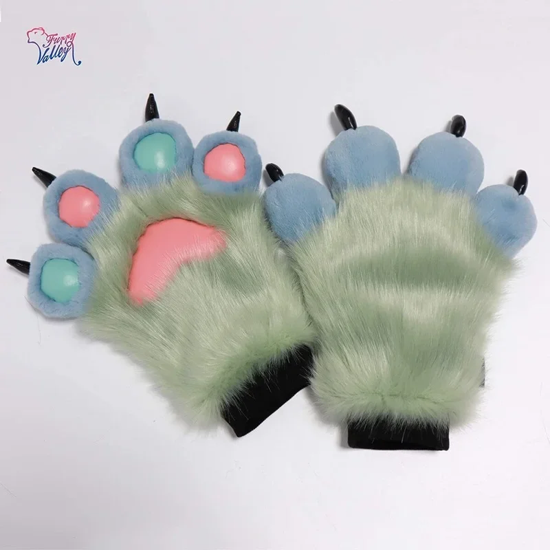 Furry Paws Gloves Costume Lion Bear Props Children Adult Candy Mixed Color Stage Costumes