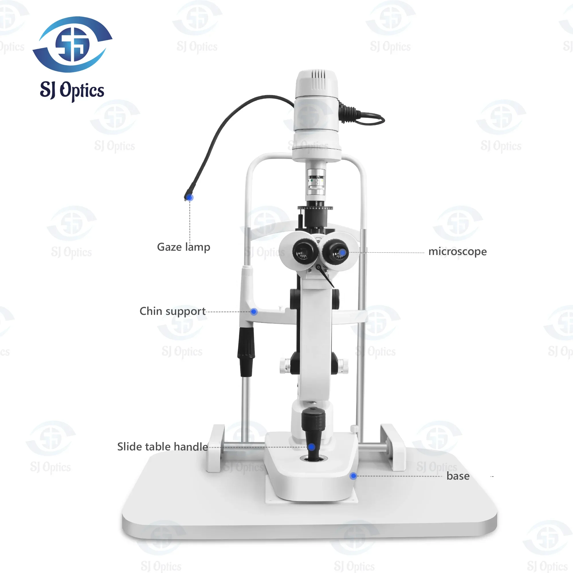 SJ Optics คุณภาพสูง 2 ขั้นตอนการขยาย Ophthalmic Digital Slit โคมไฟตาราง BL-66A Slit โคมไฟจักษุวิทยา
