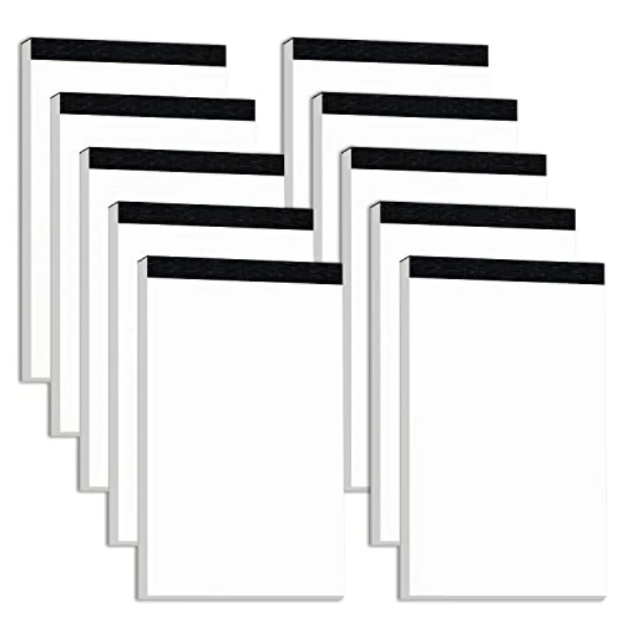 Pack Blank Notepad Ruled for Work 50 Sheets Study Servers Daily Planning Small Notepad 3x5 Inch Note Pads Refills Notes Memo Pa
