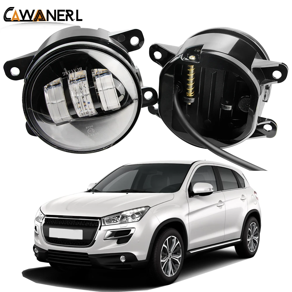 2 Pieces LED Fog Light Assembly Car 30W 4000LM Front Bumper Fog Lamp DRL H11 12V For Peugeot 4008 2012 2013 2014 2015 2016 2017