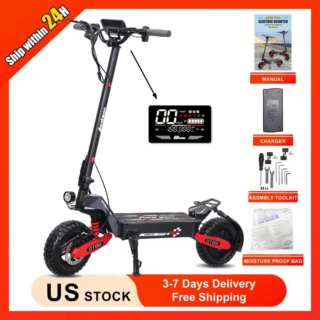 

Electric Scooter Adult 1200W Motor 48V13/23AH Lithium Battery E-Scooter Dual Suspensions 11 Inches Off-Road Vacuum Tire Escooter