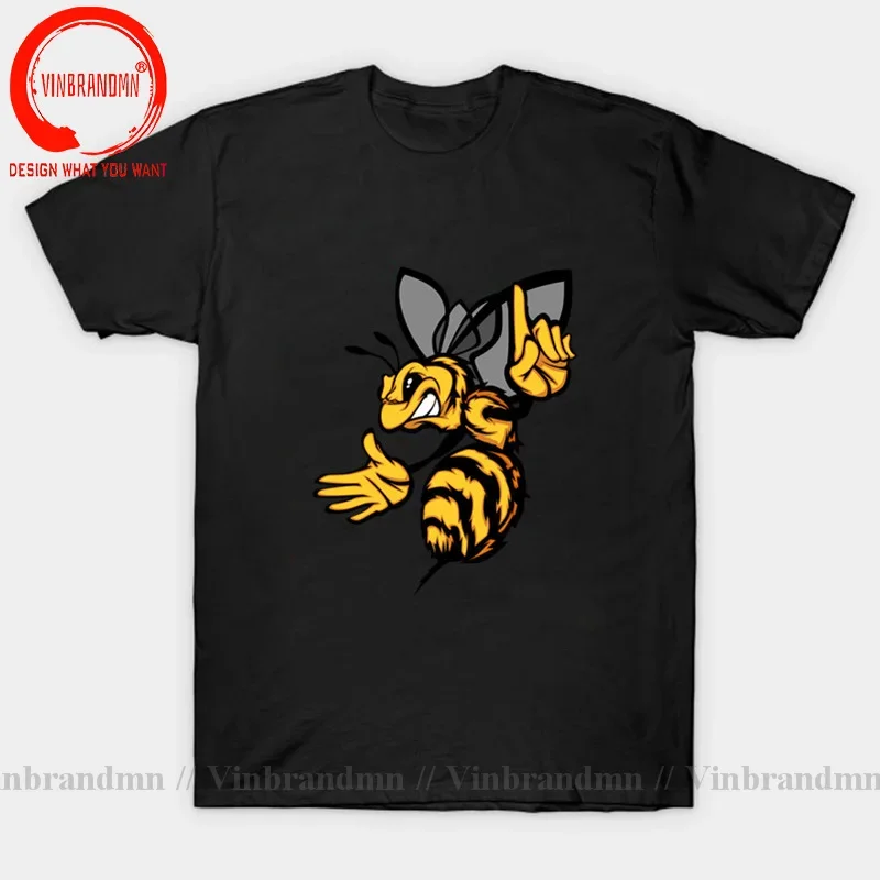 Plus Size 5XL Angry Hornet T Shirt men Crazy Yellow Bee tshirt Funny Cartoon WASPS streetwear hipster Tops Tees Hip hop Clothing