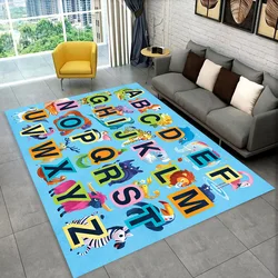 ABC Cartoon Alphabet Children Crawling Kids Playroom Early Education Area Rug,Carpet for Living Room Bedroom Sofa,Non-slip Mat