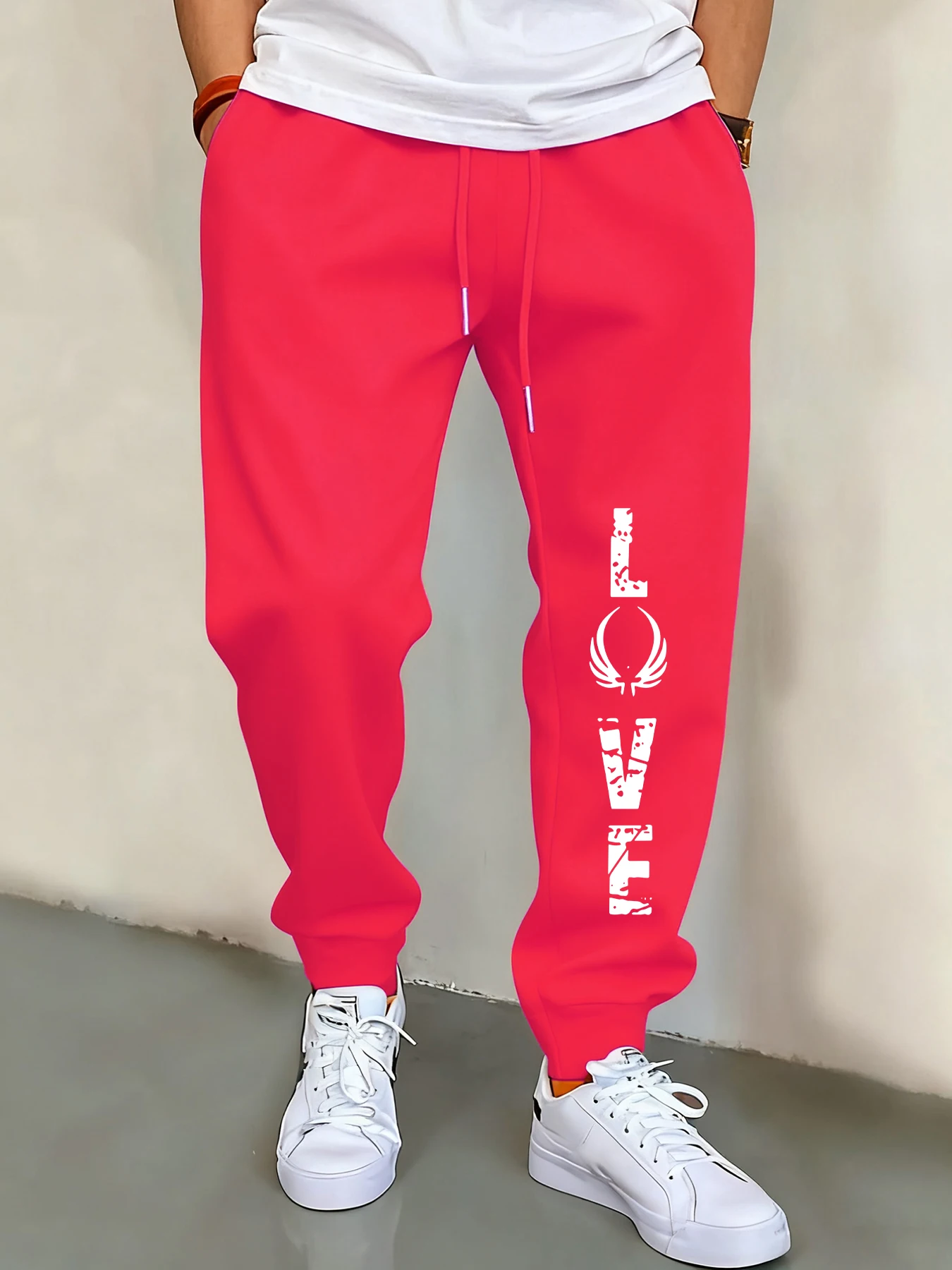 

The Art Form Of Love Design Mens Sportpants Versatile Comfortable Trousers Trendy Fleece Unisex Warm Pant Retro Warm Sweatpants