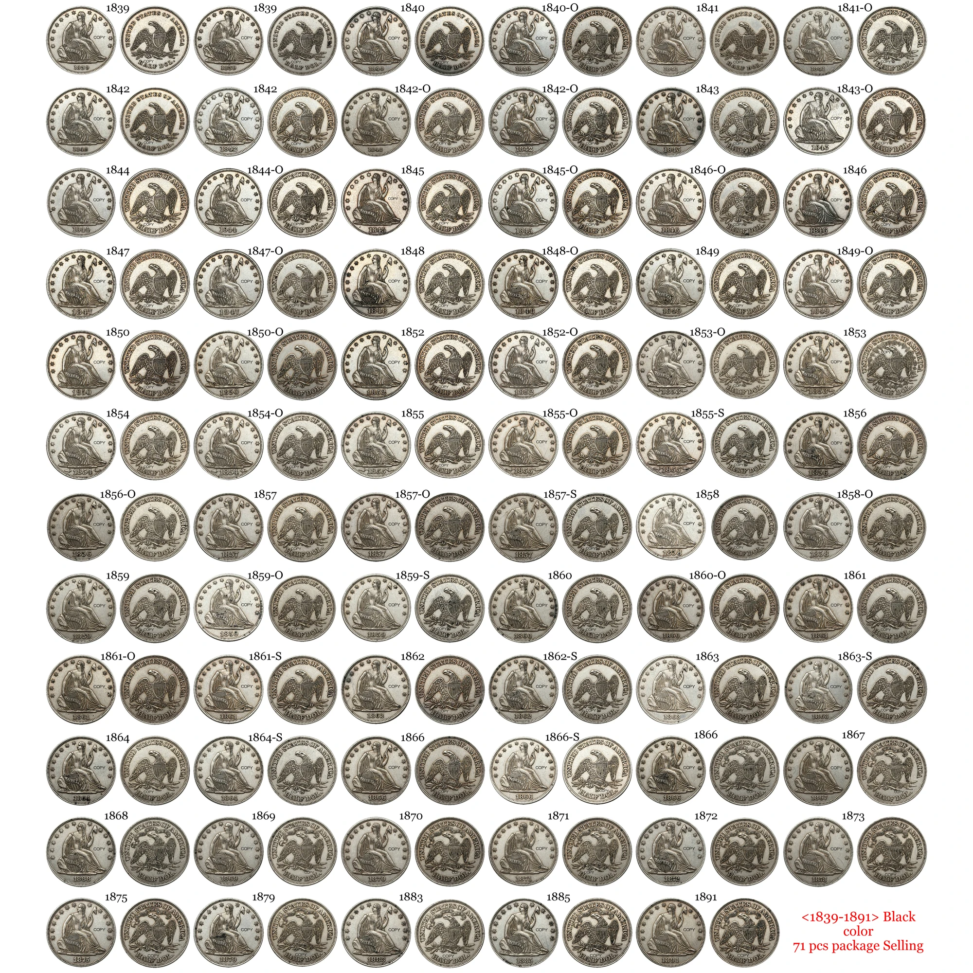 عملة تذكارية للولايات المتحدة ، مجموعة كاملة ، نصف دولار ، نسخة أمريكية ، Ww2 ، #3