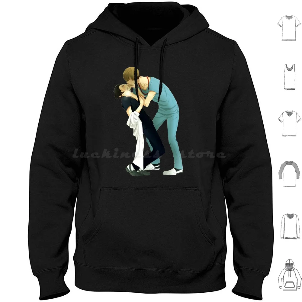 Kiss Attempt Hoodie cotton Long Sleeve My Number One Dakaichi Dakaichi My Number 1 Otoko Kiss Bisex Uke Seme Bl Boys