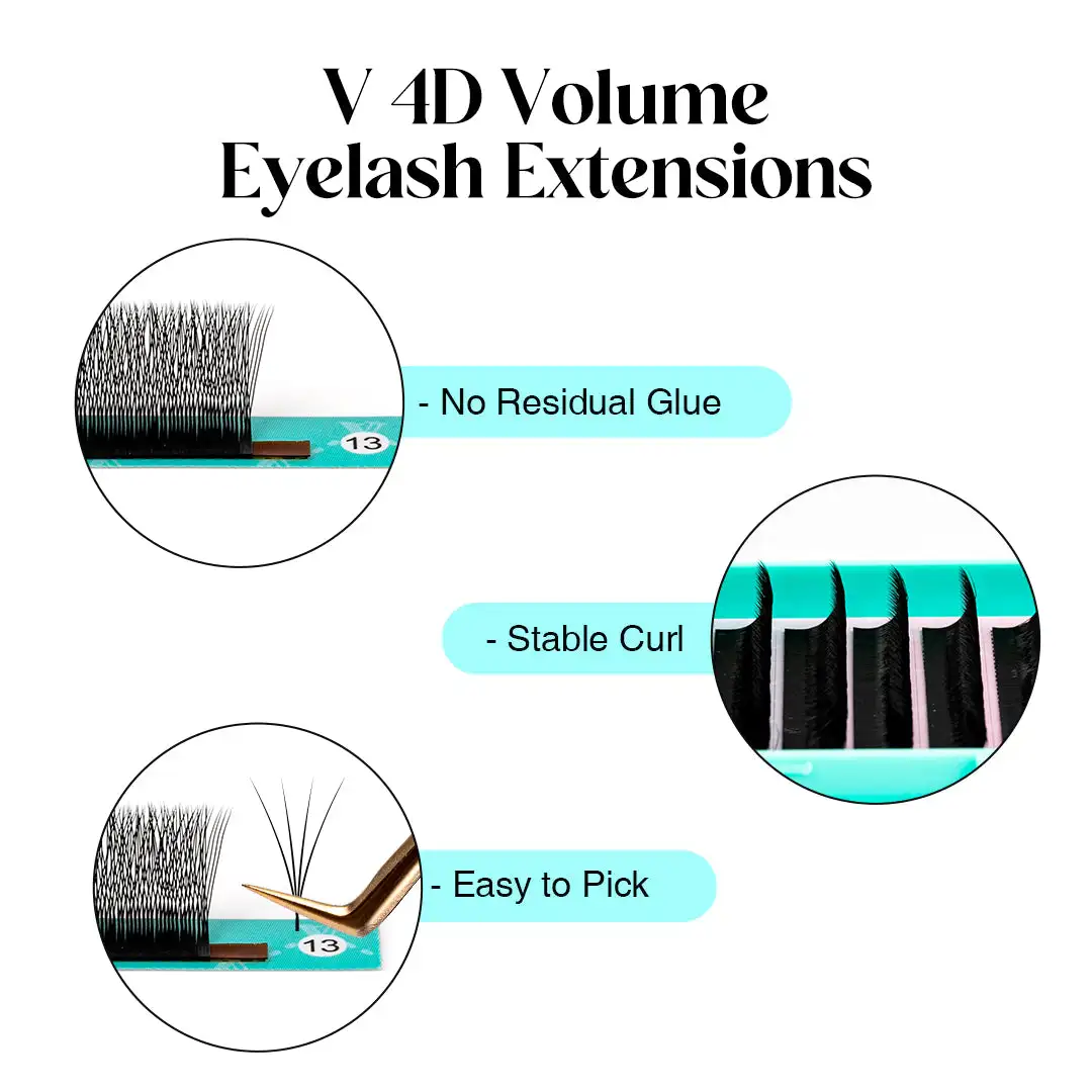 VAVALASH V-förmige 3D 4D 5D Wimpernverlängerungen C D Curl Neuer Stil W Bloom Vorgefertigte Volumen-Wimpernfächer Natürliche Nerz-Kunstwimpern – Detail 8