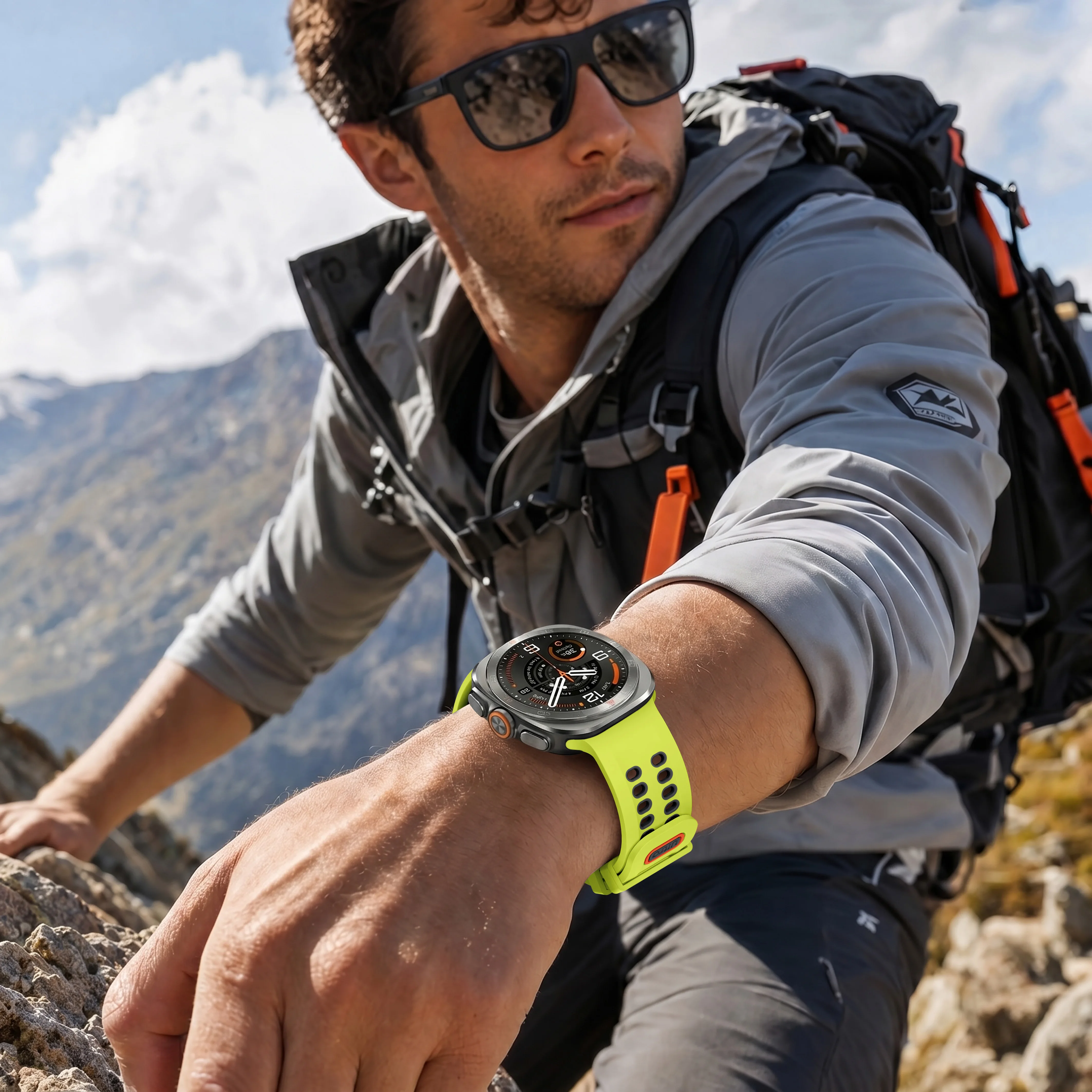 Two-tone Silicone Strap For Samsung Galaxy Watch Ultra 2025 Outdoor Sports Breathable Bracelet Correa for Galaxy Watch Ultra 2