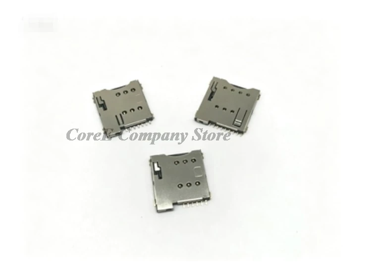 2PCS Self-ejecting SIM card socket, 6P, 7P, 8P+1P, Micro SIM push type, height 1.35H