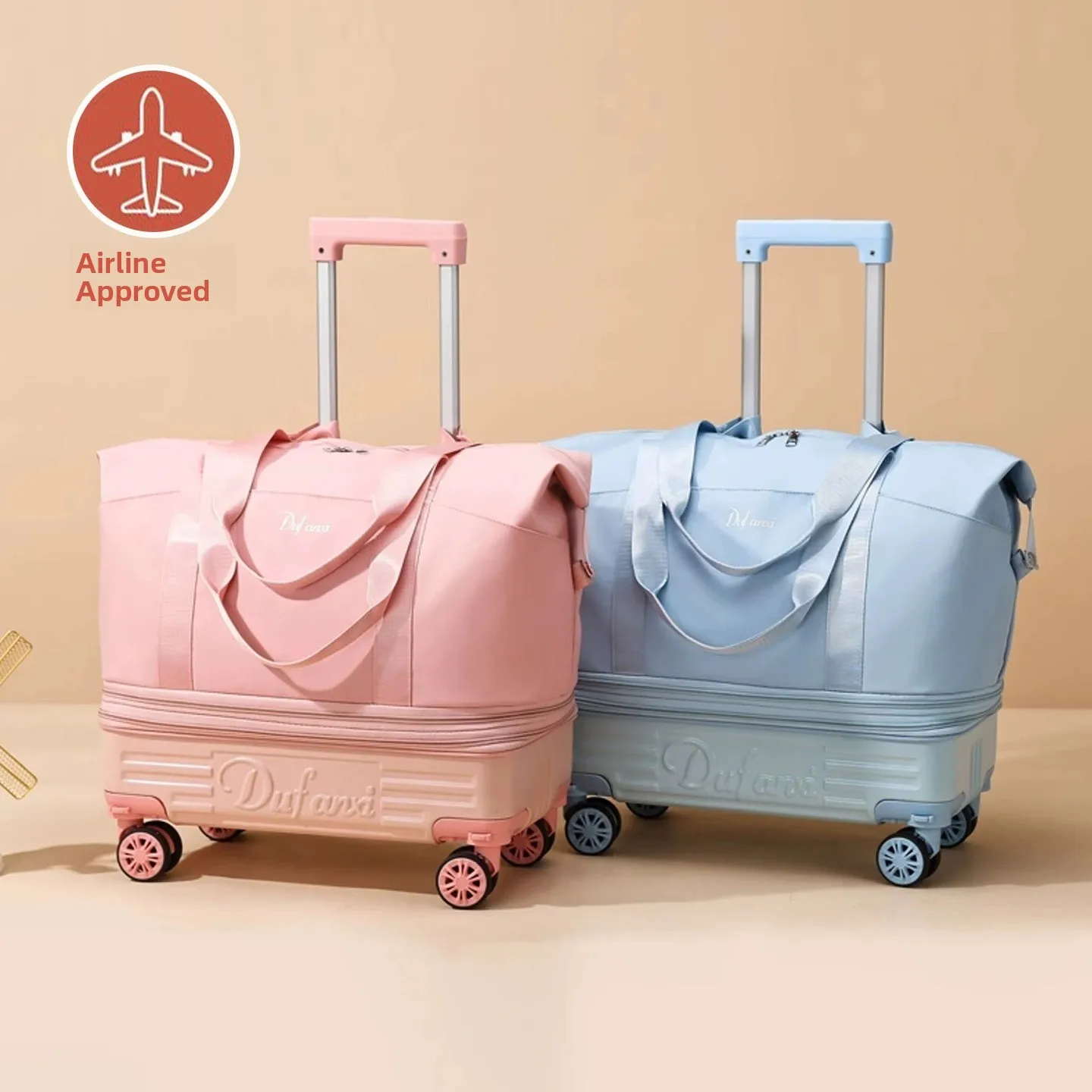 Luggage Bag Carry-On Long Distance Short Trip Bag with Silent Universal Wheels Travel Bag Suitcase Gliding Wheels Accessories