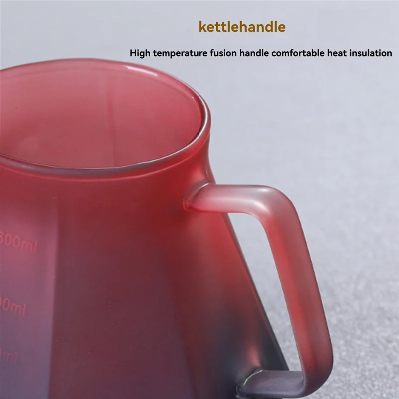 AT28-Pour مجموعة صانع القهوة الزجاجية البورسليكات بالتنقيط مع مقبض الجوز جودة عالية فاخرة اليدوية