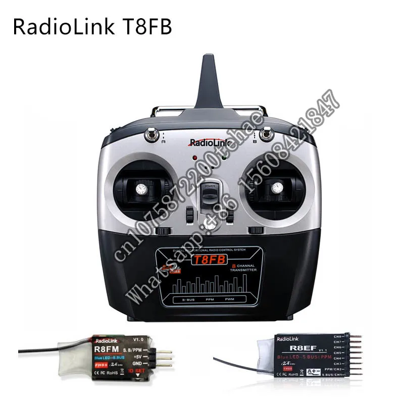 Radiolink T8FB BT 8 Channels RC Transmitter and Receiver R8EF 2.4G Controller for Drone/Fixed Wing, Airplane  More