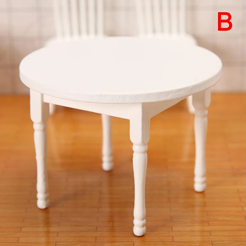 Acheter Accessoires de maison de poupée pour enfants, Miniature, chaise à cheval à bascule en bois blanc, meubles de chambre d'enfant 1:12 Brinquedos Infantil